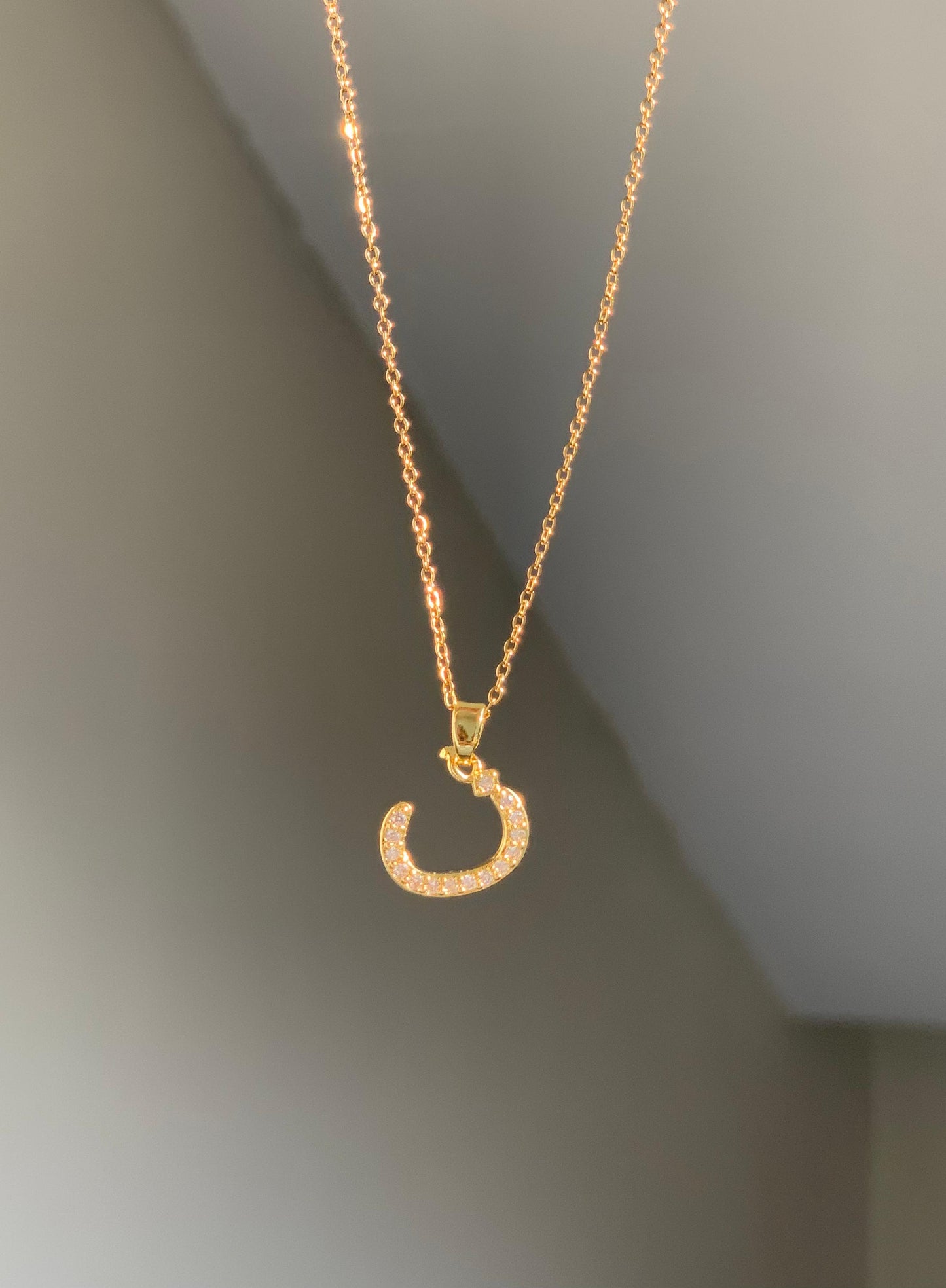 Dazzling Arabic Letter Necklace