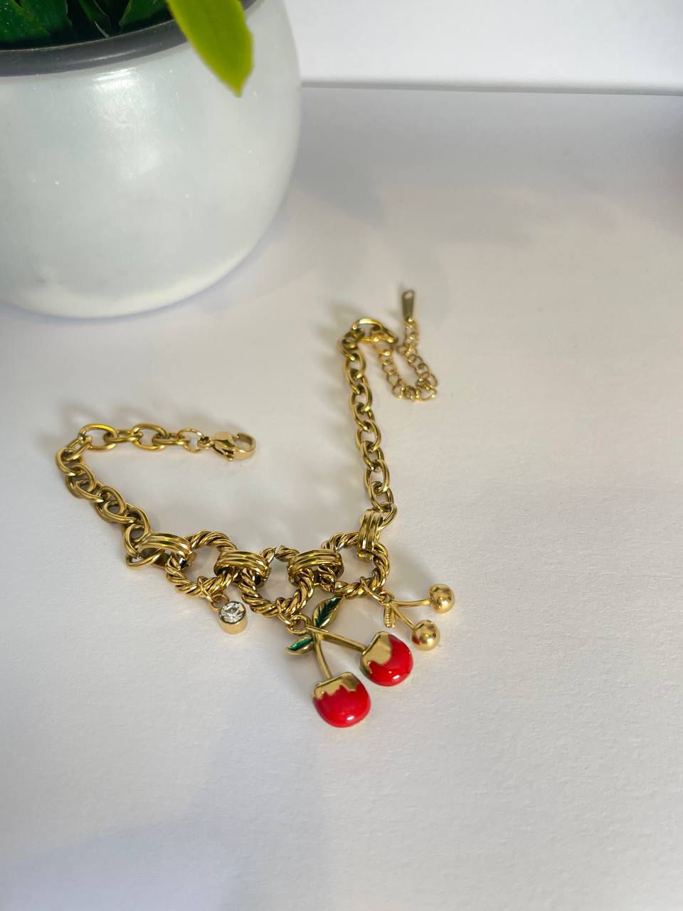 Golden Cherry Bracelet