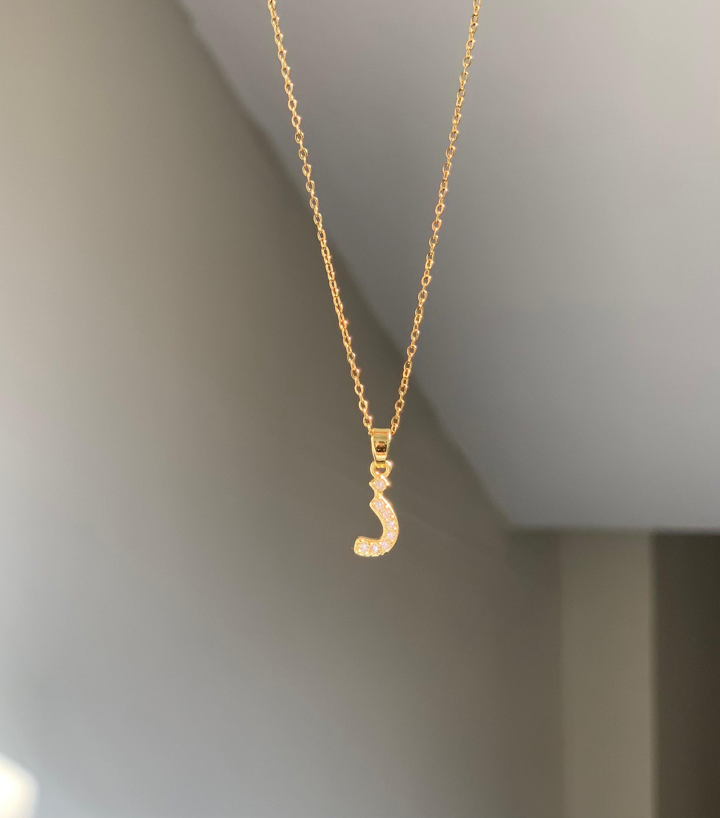 Dazzling Arabic Letter Necklace