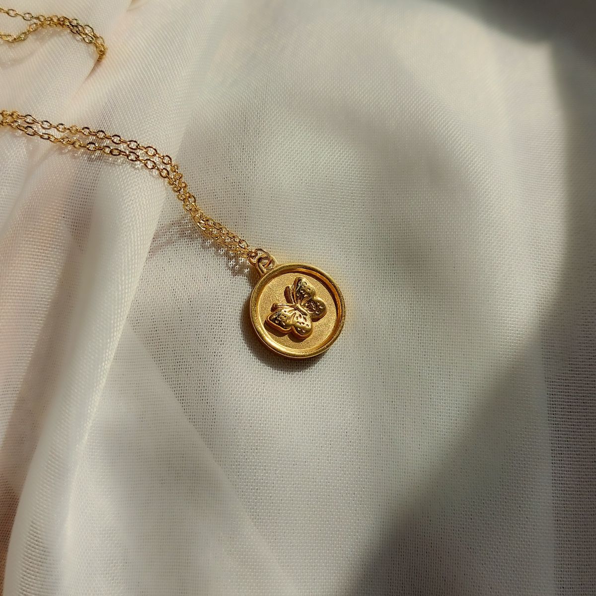Butterfly Medallion Necklace