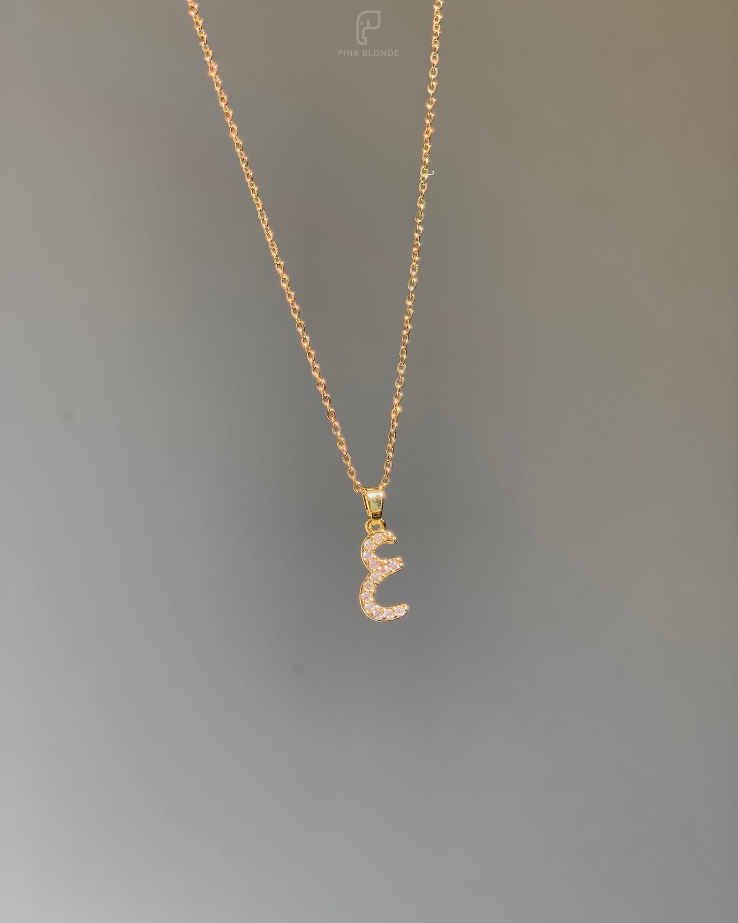 Dazzling Arabic Letter Necklace
