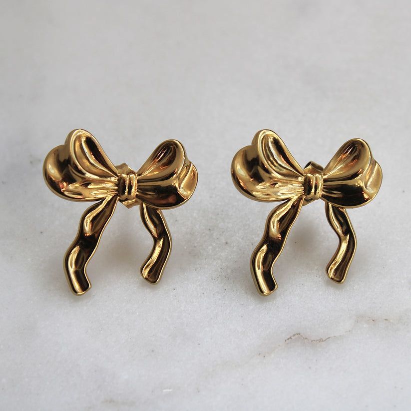 Golden Bow Earrings