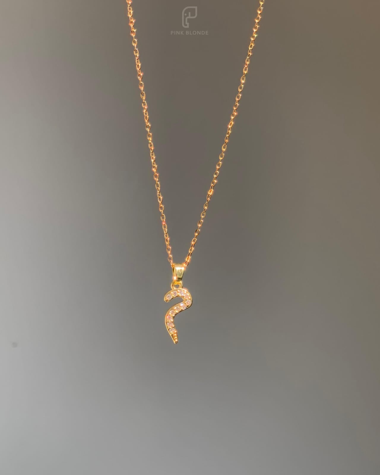 Dazzling Arabic Letter Necklace