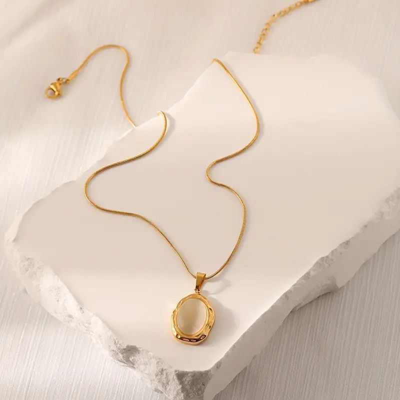 Gilded Stone Necklace