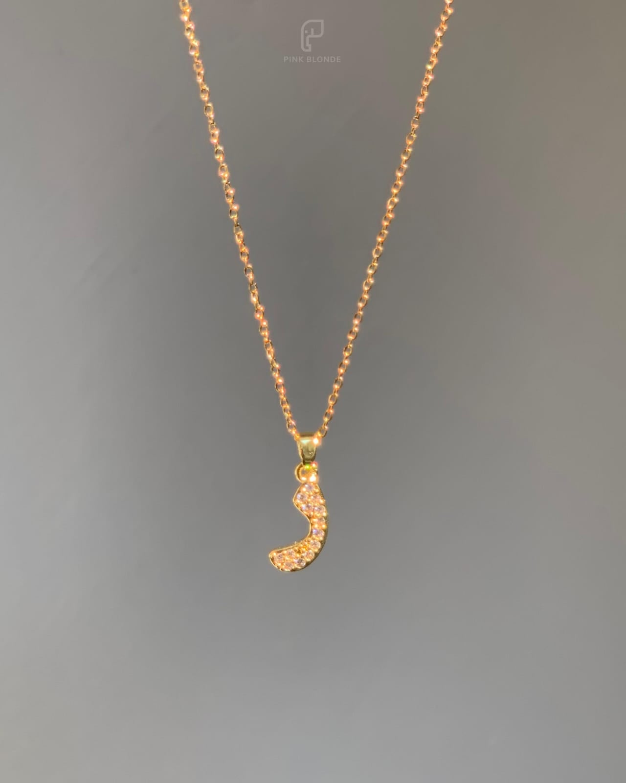 Dazzling Arabic Letter Necklace
