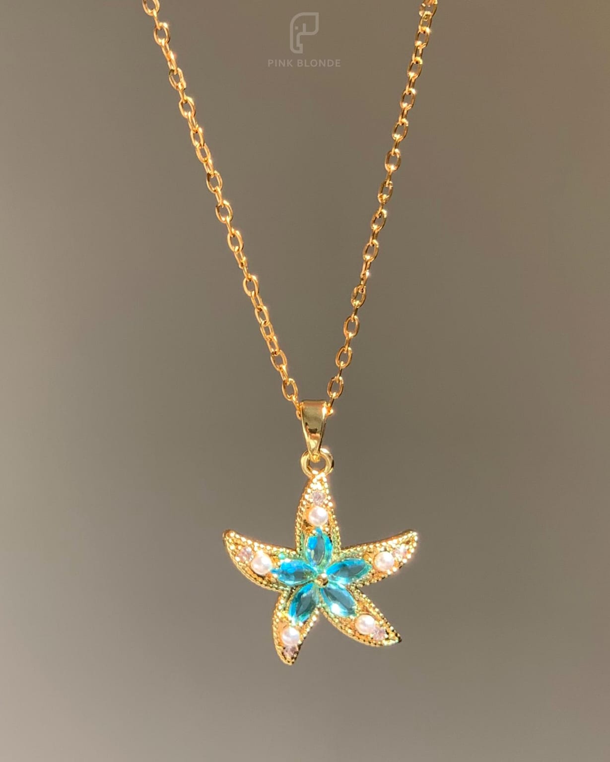 Gilded Starfish Necklace