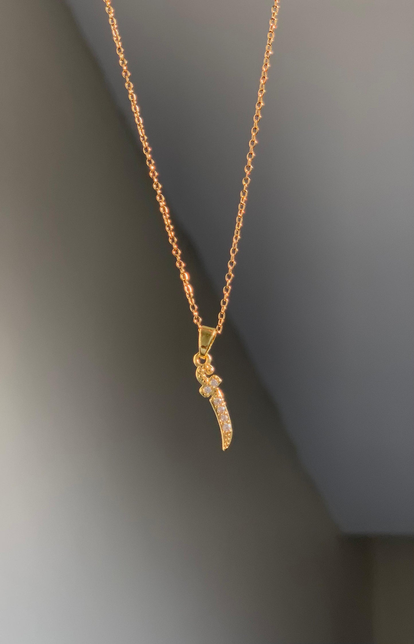 Dazzling Arabic Letter Necklace
