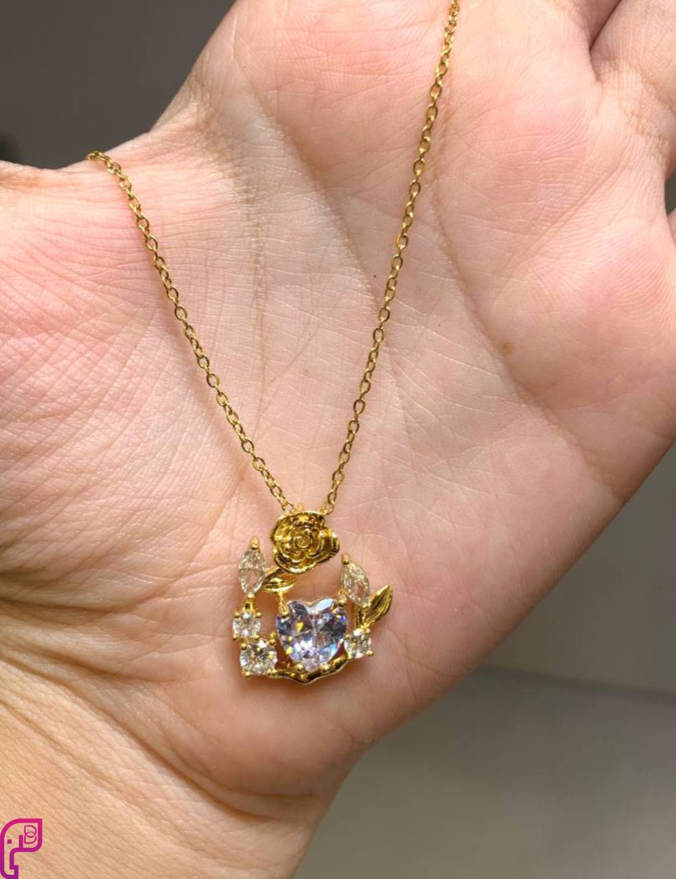 Rose Heart Necklace