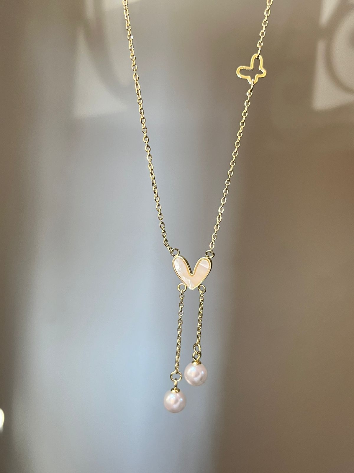 Butterfly Pearl Necklace