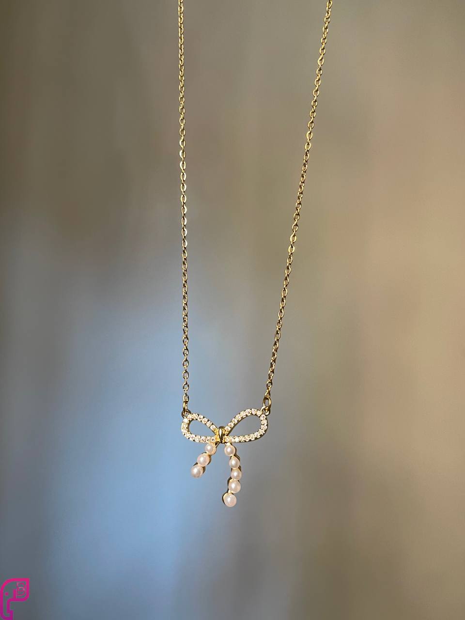 Dainty Bow & Pearl Set