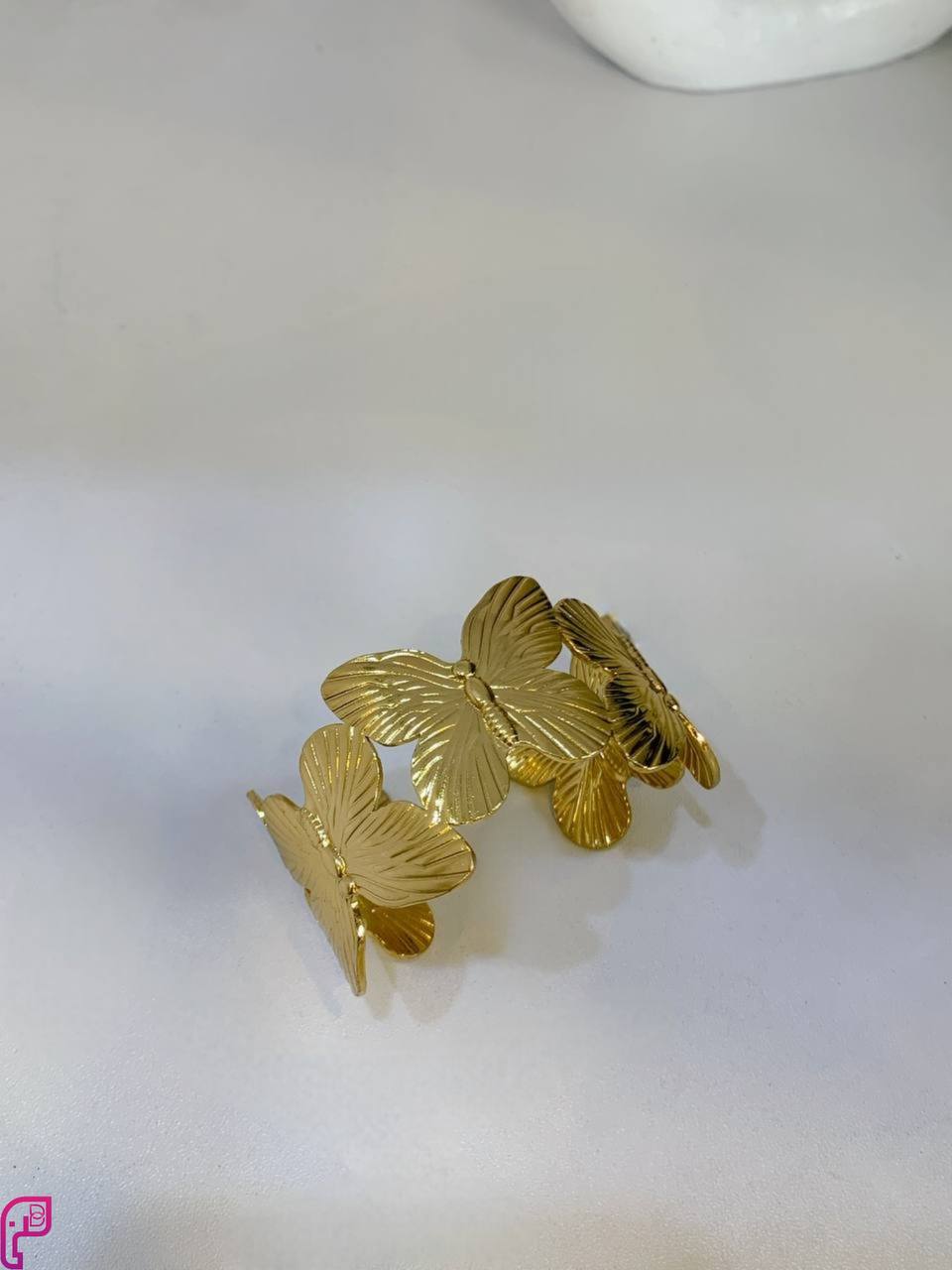 Golden Flutter – Statement Butterfly Cuff