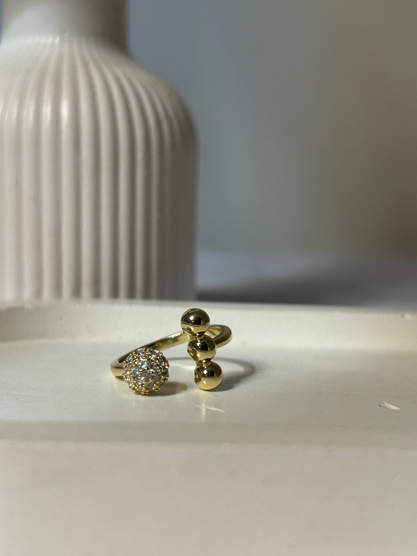 Modern Orb Glamour Ring