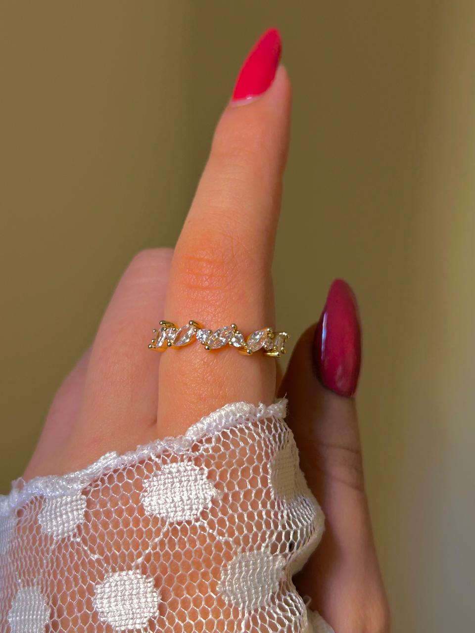 Sparkling Marquis Eternity Ring