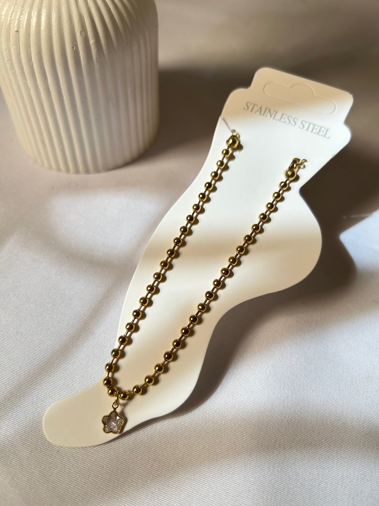 Celestial Flower Bead Anklet