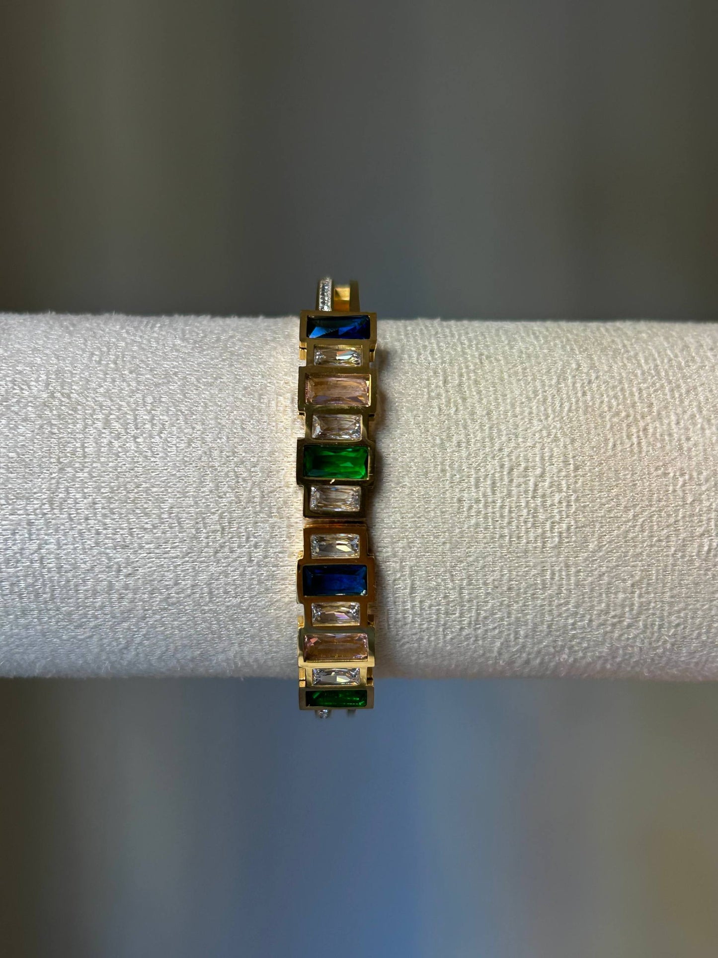 Vibrant Mosaic Baguette Bangle