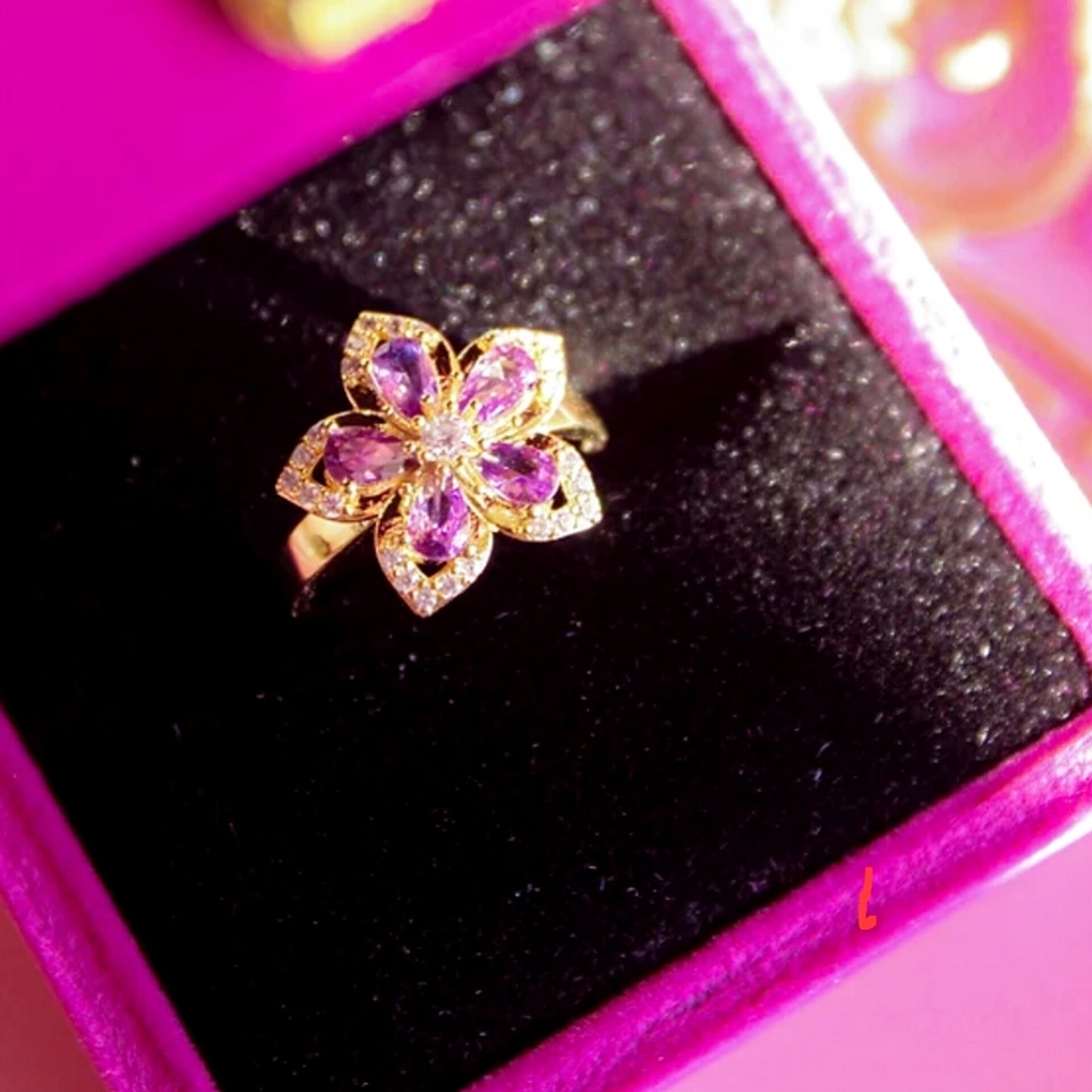 Princess Rapunzel Spinning Flower Ring