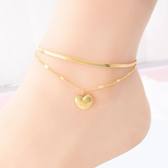 Layered Love Anklet