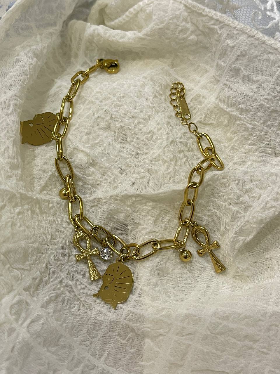 Eternal Ankh Charm Bracelet