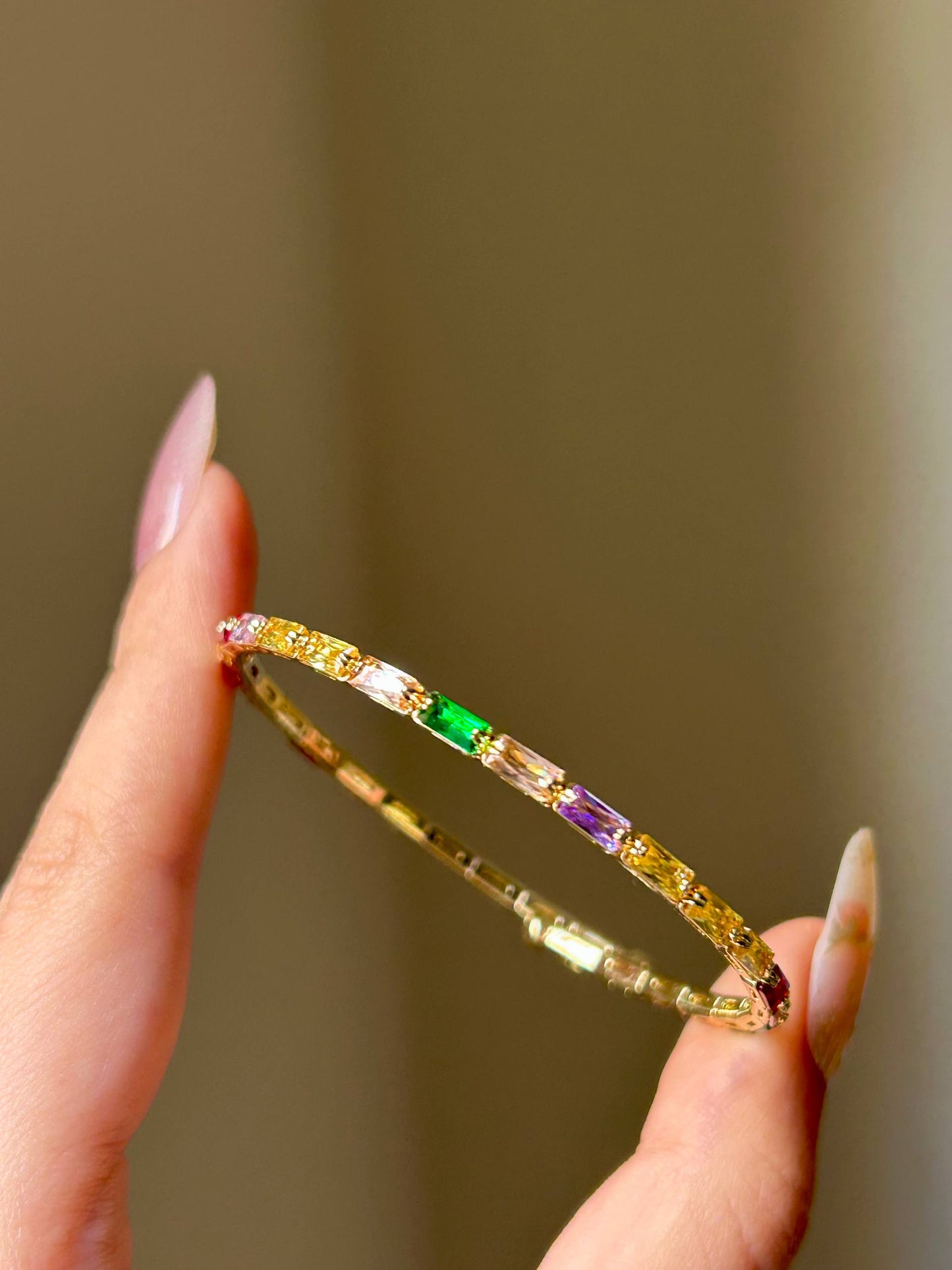 Rainbow Baguette Flex Bracelet