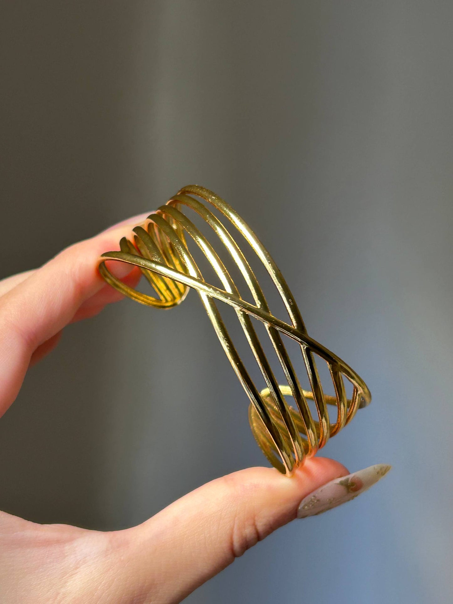 Intertwined Infinity Gold Cuff