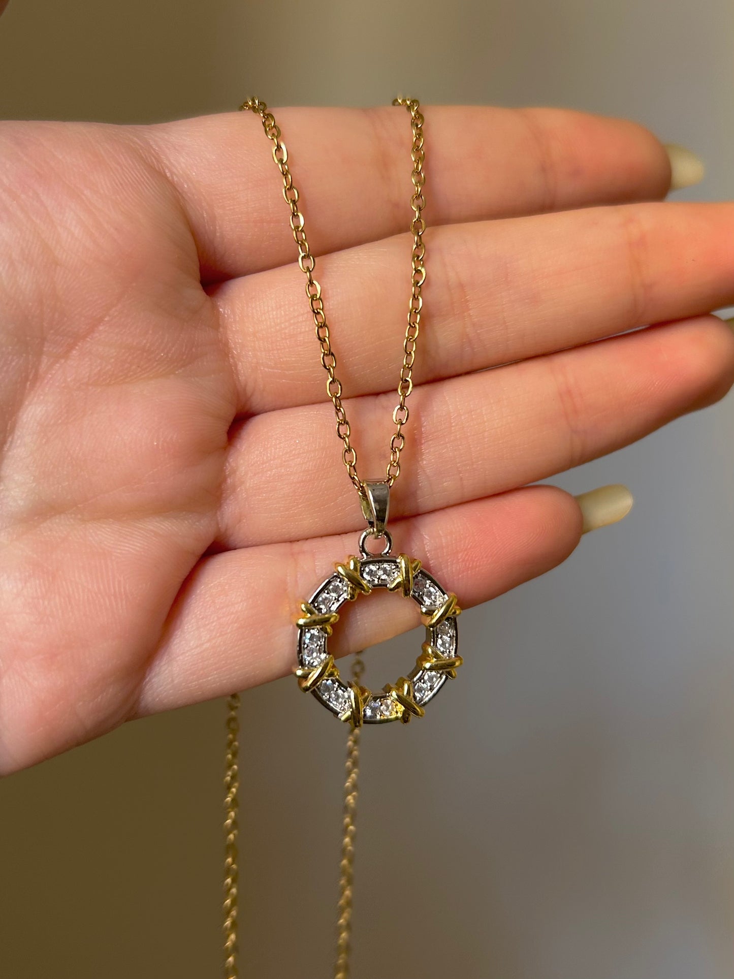 Radiant Halo Pendant Necklace