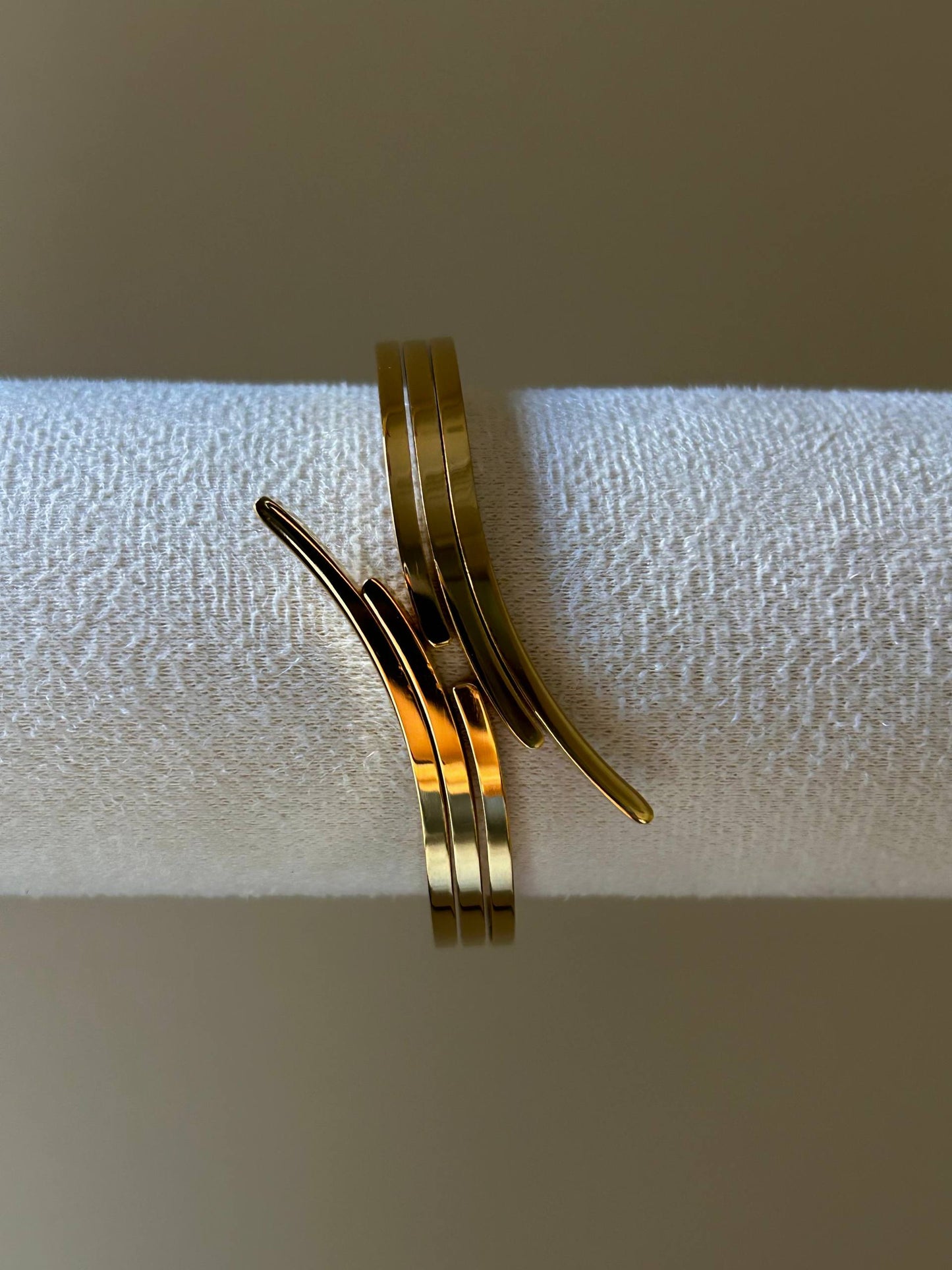 Geometric Multi-Strand Cuff Bangle