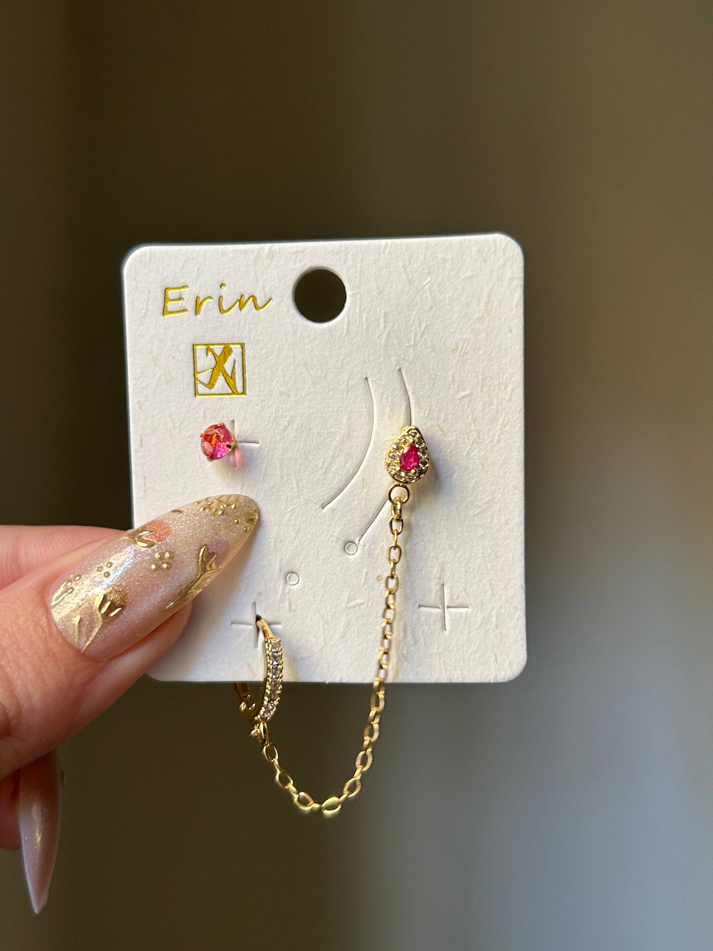 Erin Gemstone Chain Drop