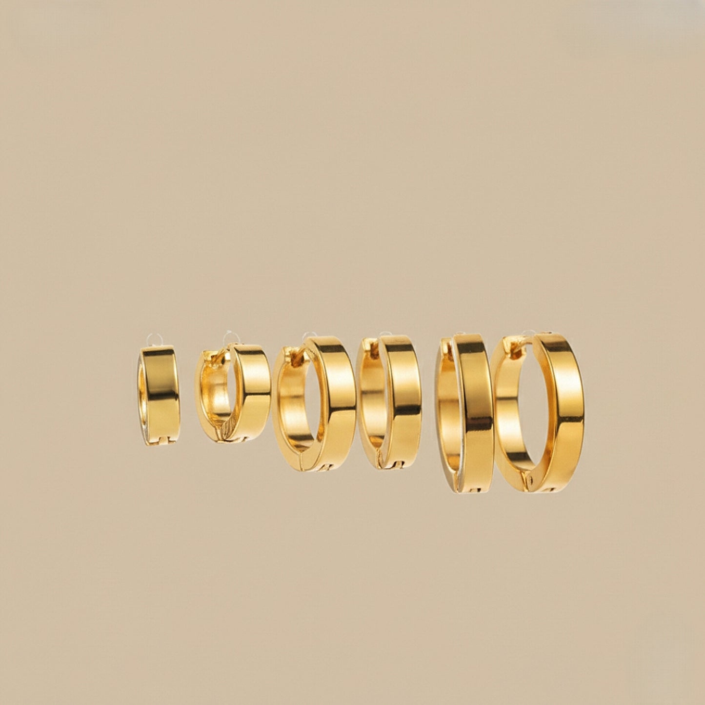 Golden Bold Huggie Hoops