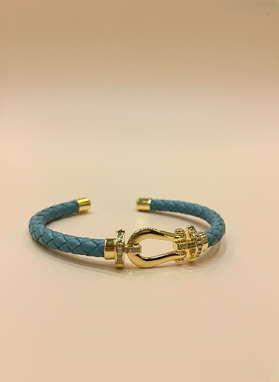Turquoise Equestrian Gold Cuff