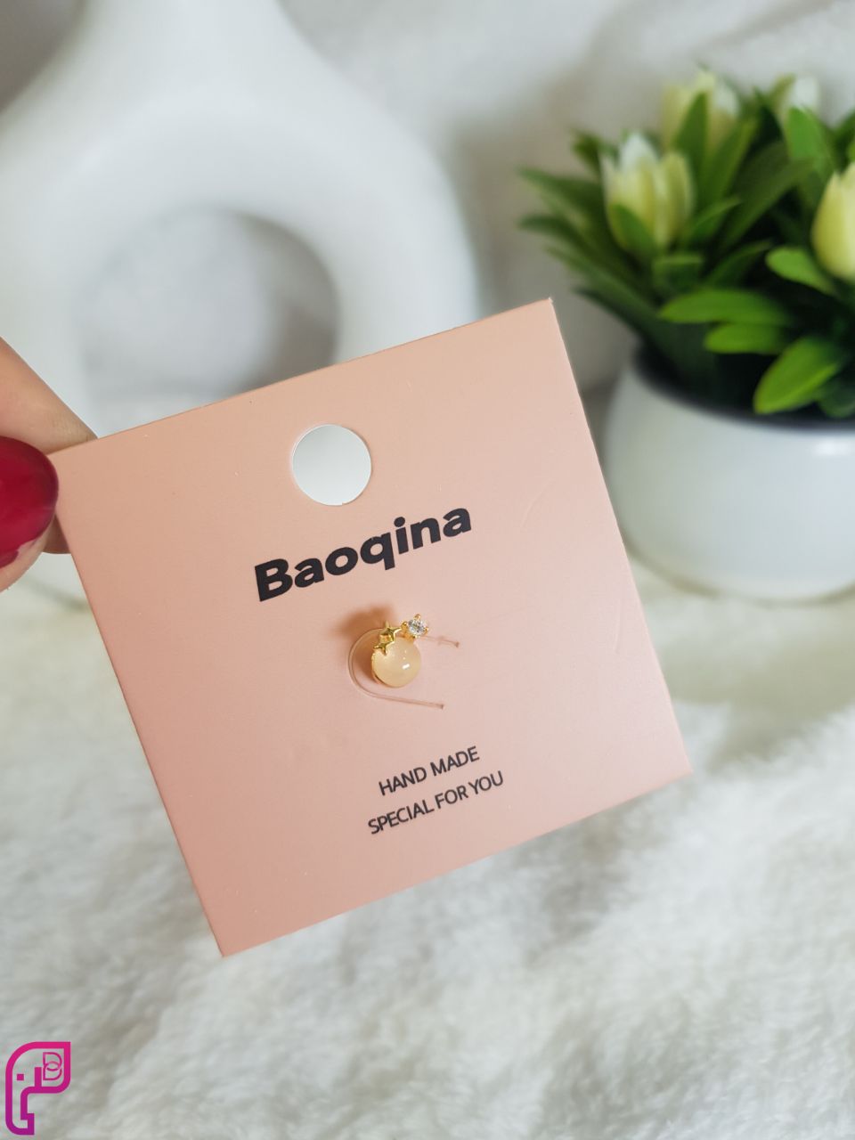 Gold-Plated Chain Stud Earrings