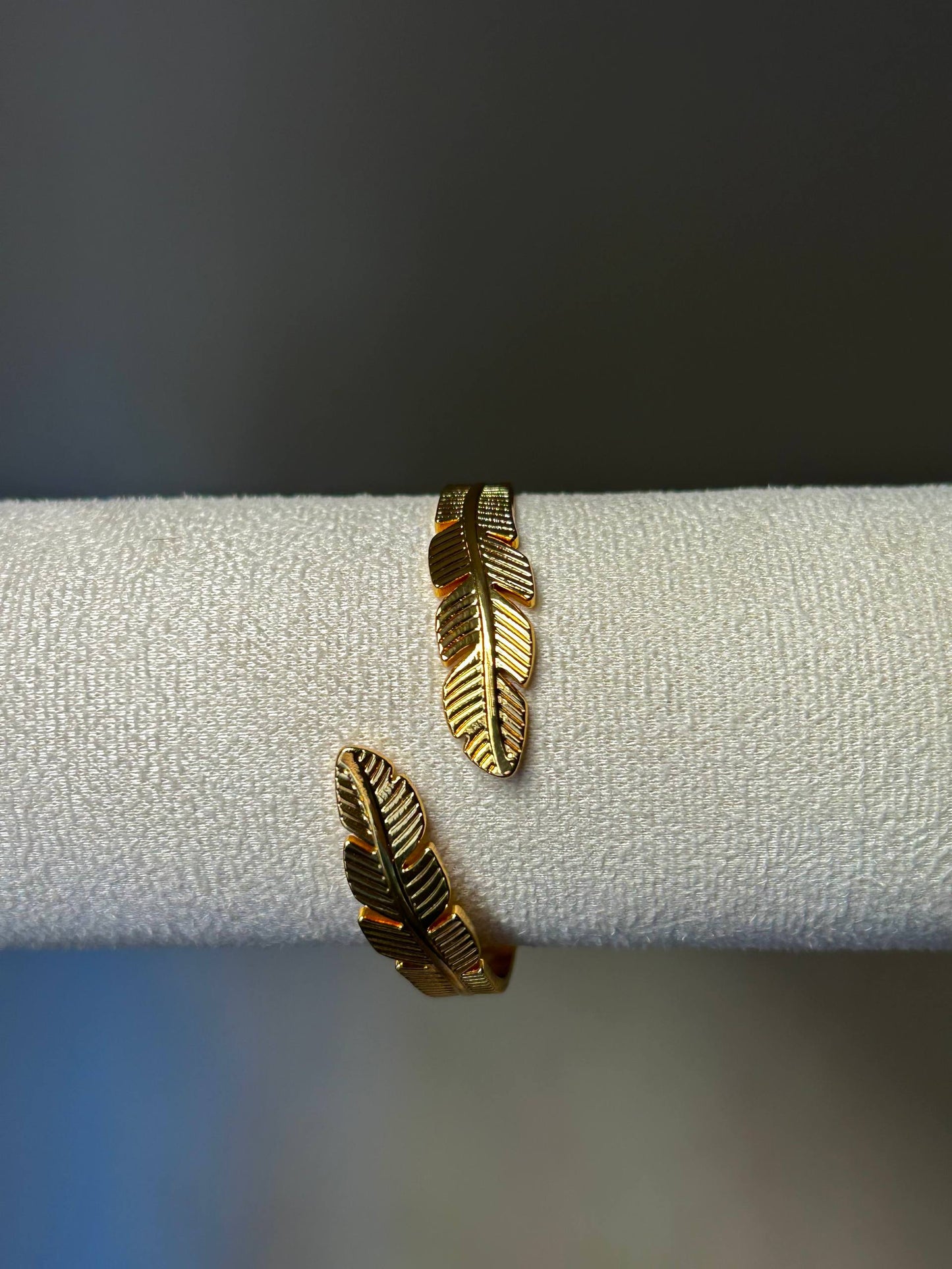 Golden Feather Wrap Bangle
