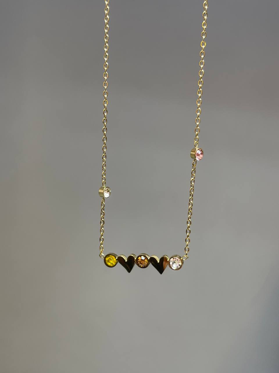 Heartline Spark – Multi-Stone Necklace
