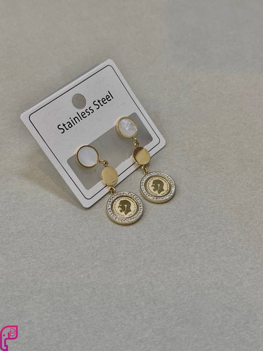 Golden Coin Earrings