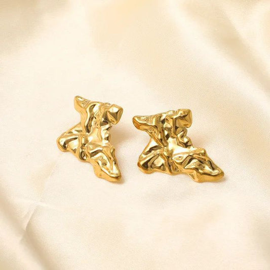 Sculpted Gold Studs