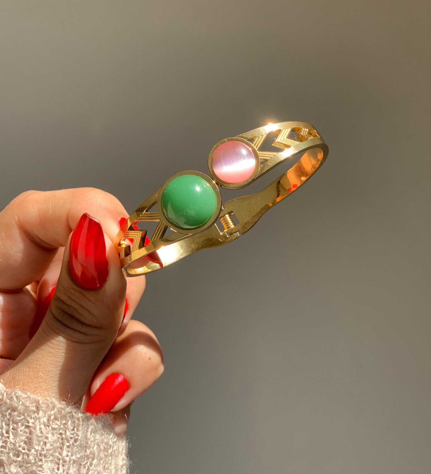 Double Stone Bangle