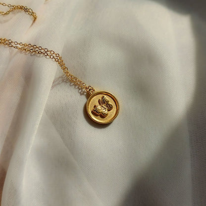 Butterfly Medallion Necklace
