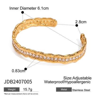 Textured Crystal Cuff