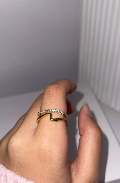 Sparkling Wave Ring