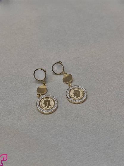 Golden Coin Earrings