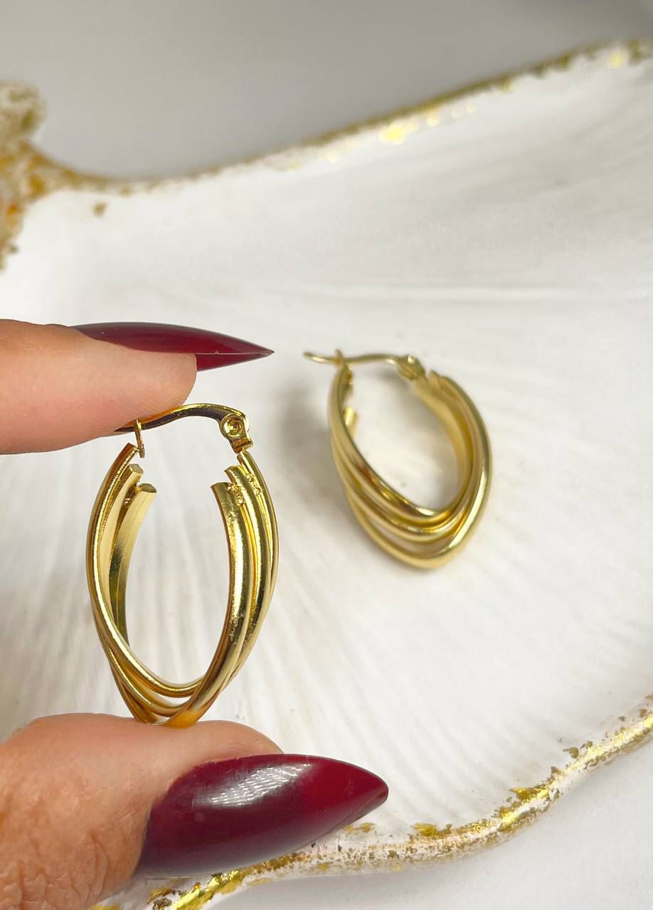 Twisted Gold Hoops