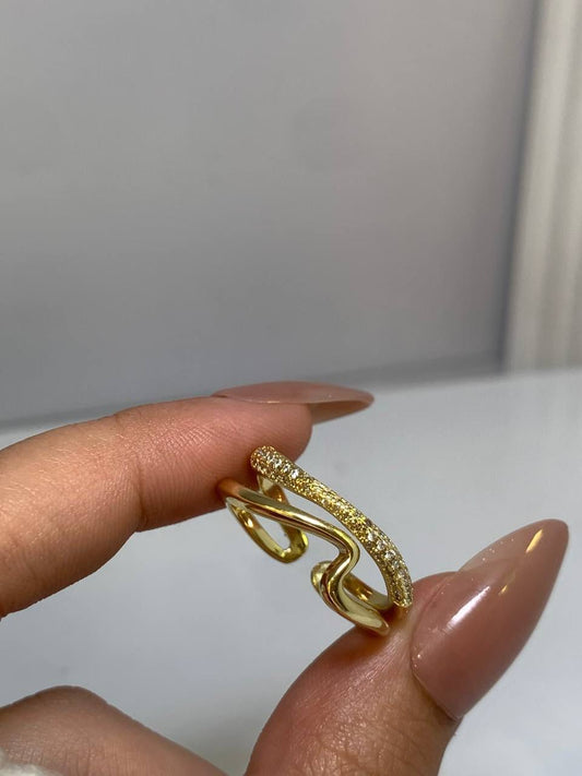 Sparkling Wave Ring