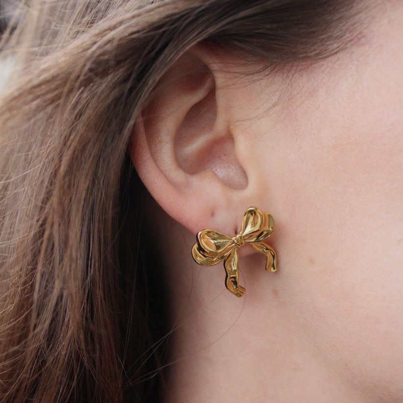 Golden Bow Earrings
