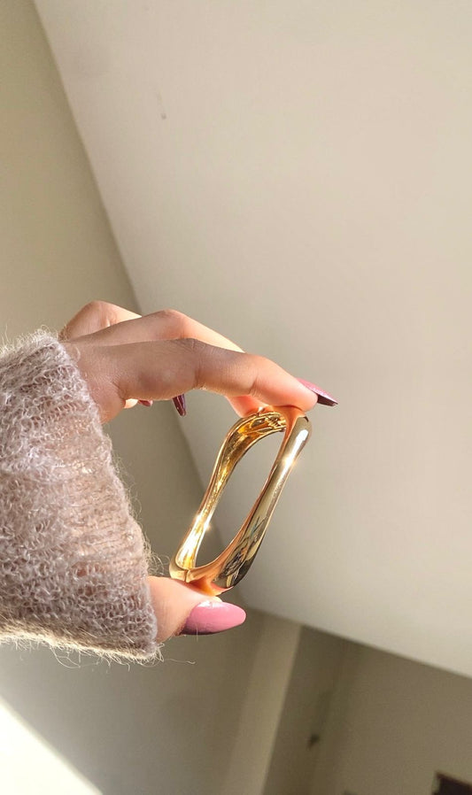 Sculptural Wave Bangle