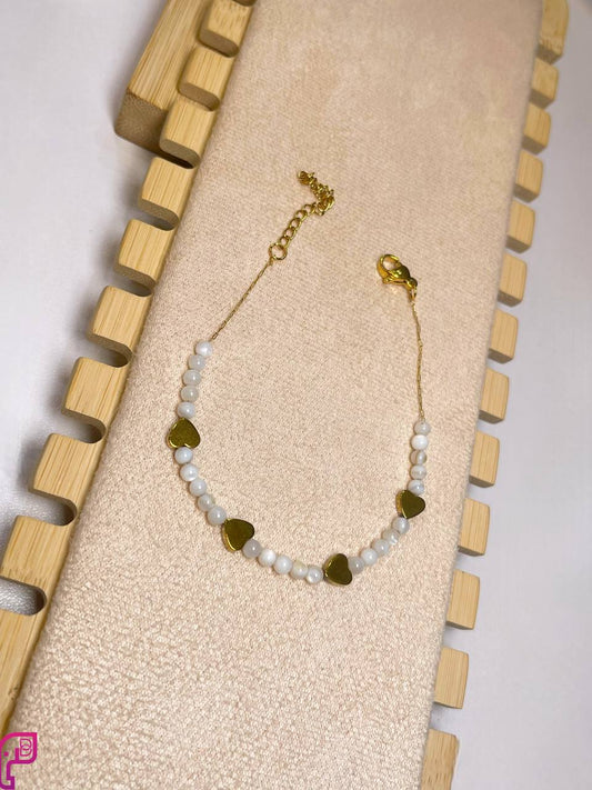 Pearl and Heart Bracelet