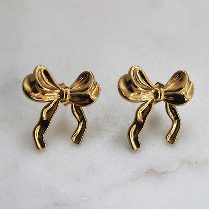 Golden Bow Earrings
