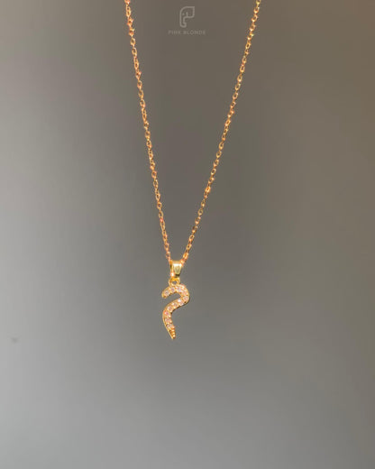 Dazzling Arabic Letter Necklace