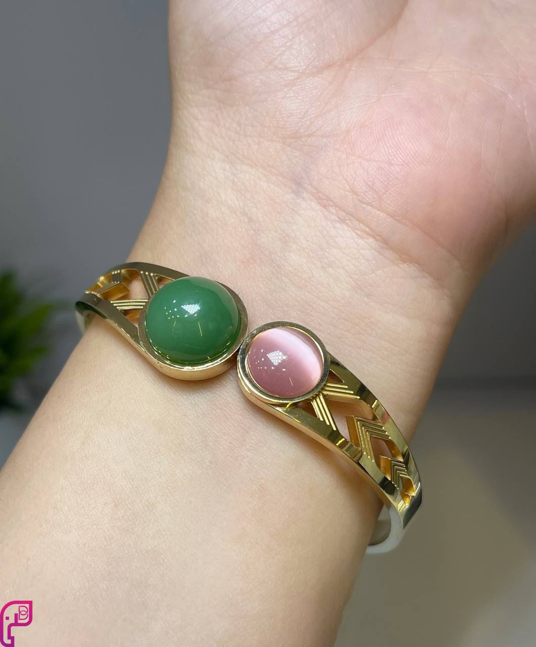 Double Stone Bangle