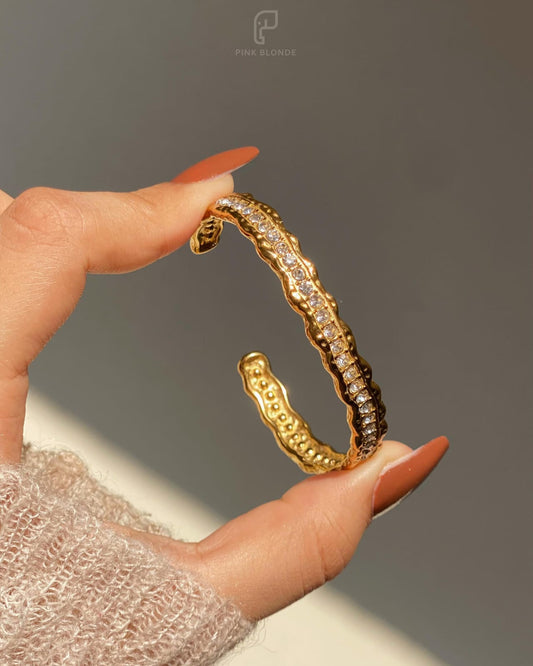 Textured Crystal Cuff