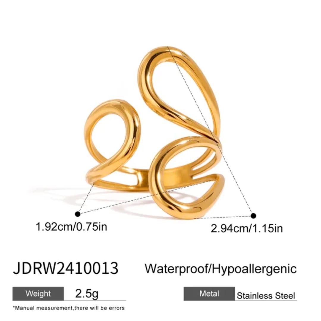 Golden Ribbon Ring