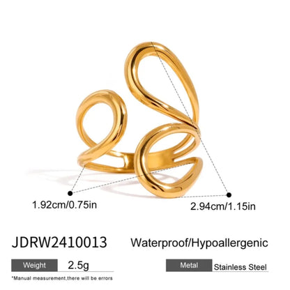 Golden Ribbon Ring